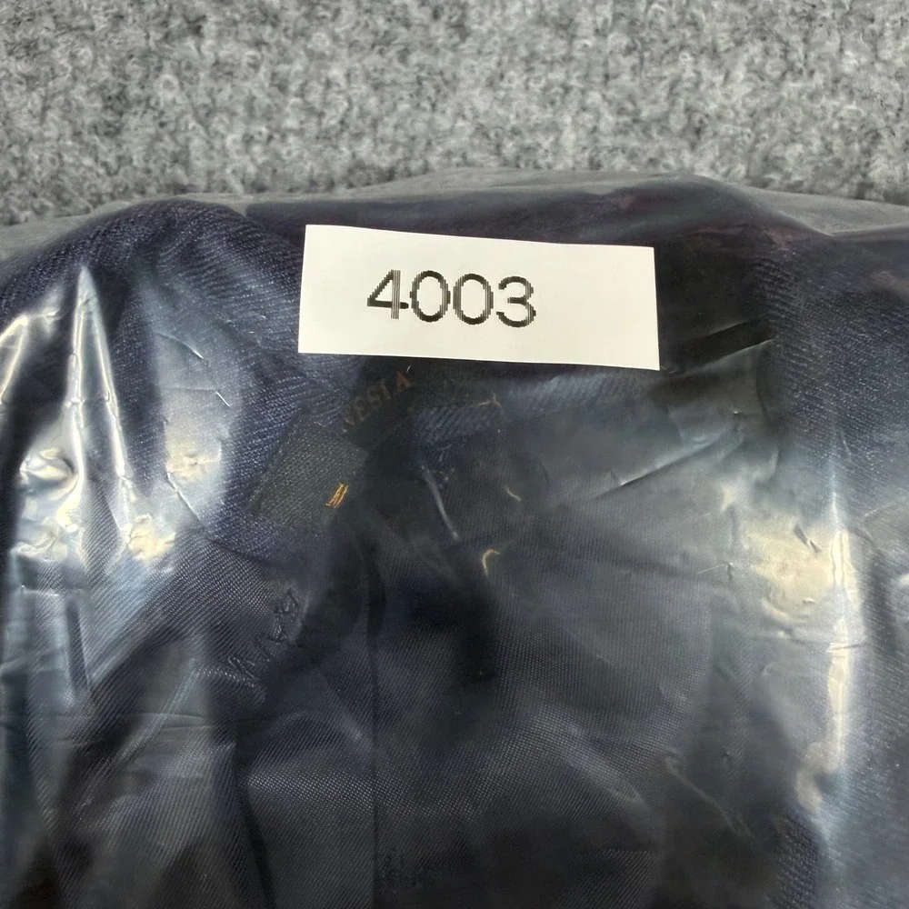 Jos A Bank Reserve Sport Coat Plaid Mens 46 Regular Navy Blue 100% Wool EUC
